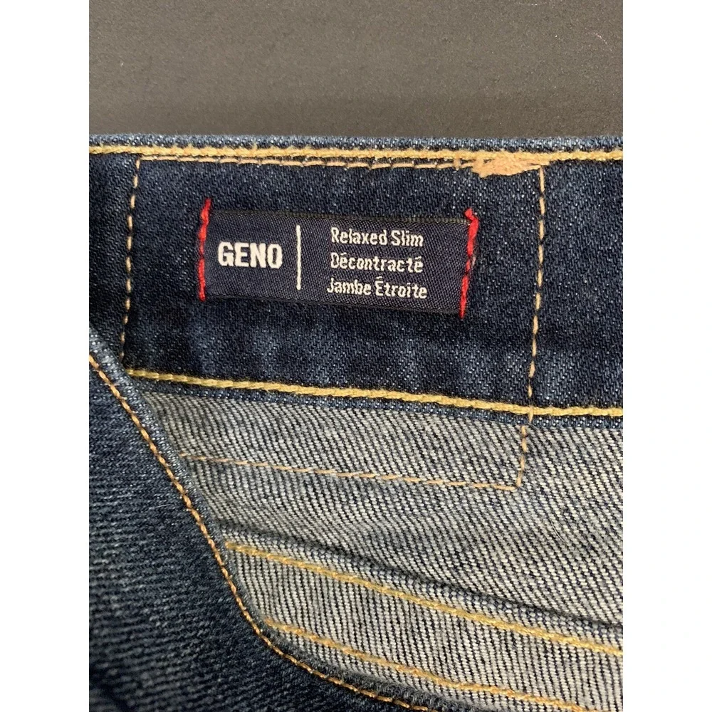 True Religion Mens Jeans Geno Relaxed Slim Blue 34 x 28 (Measured) - Read Note